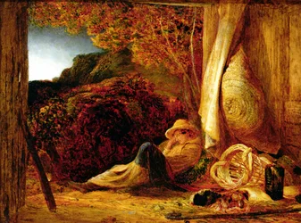 The Sleeping Shepherd, 1834 (tempera med olieglasur på papir, lagt på panel)